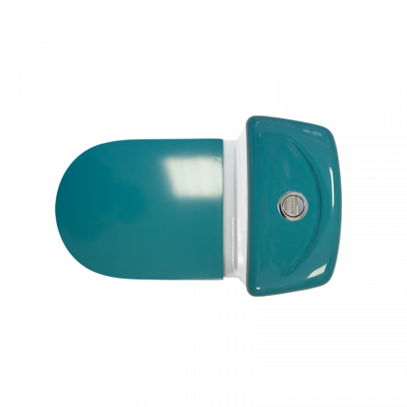 Унитаз Sanita Luxe Best Luxe SL DM Sea BSTSLCC08120522 Белый с бачком и зелёным сиденьем Микролифт